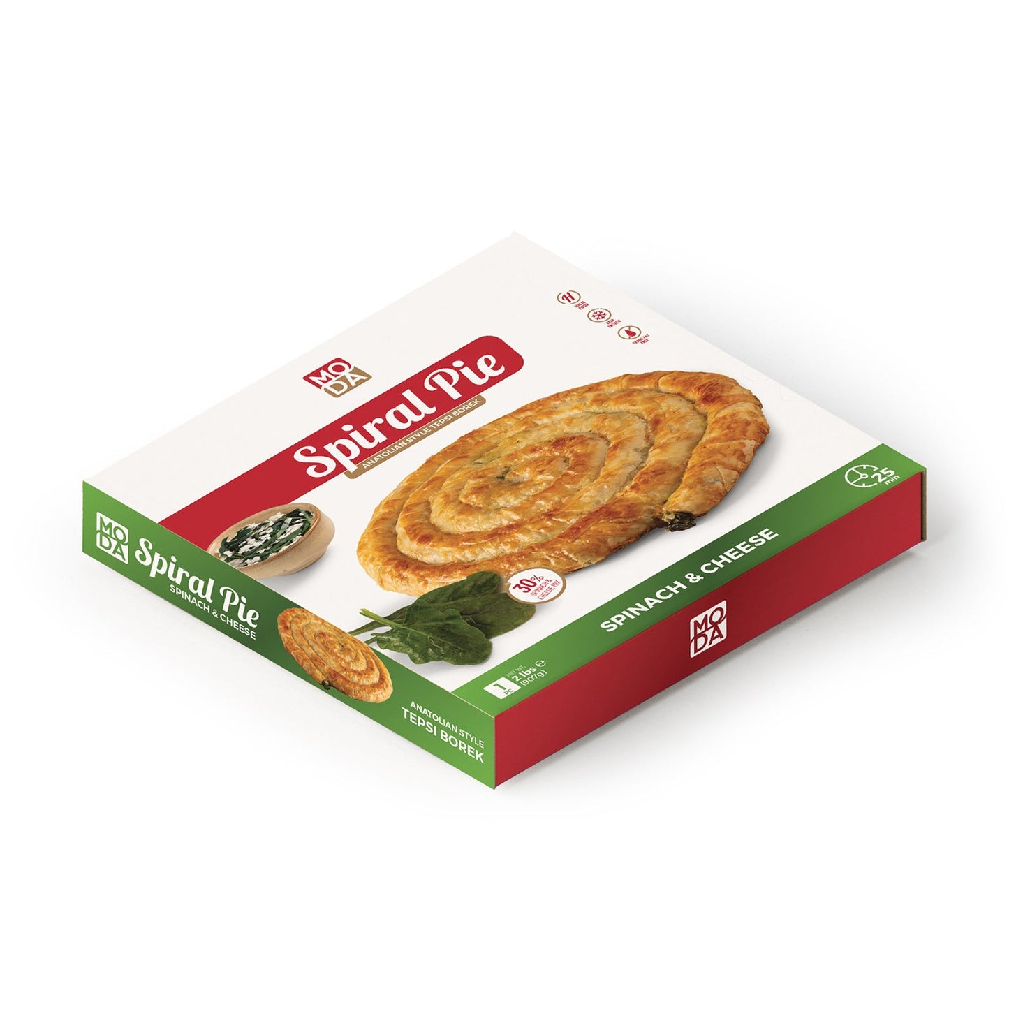Moda Spiral Pie with Spinach & Cheese – 800 g (28 oz)