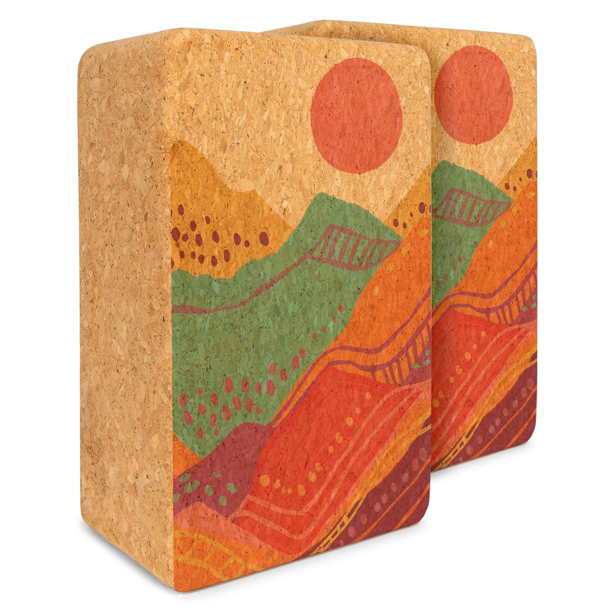 Premium Cork Yoga Block Set for Enhanced Stability - Korvel