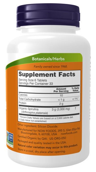 Spiruline Bio 500 mg - Superaliment Riche en Nutriments