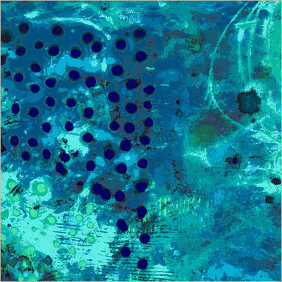 Tissu Large en Coton Spotted Graffiti Blue Hour