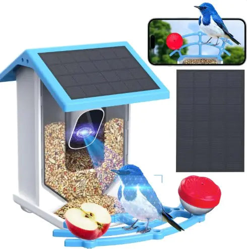 Nourrisseur à oiseaux solaire intelligent avec caméra