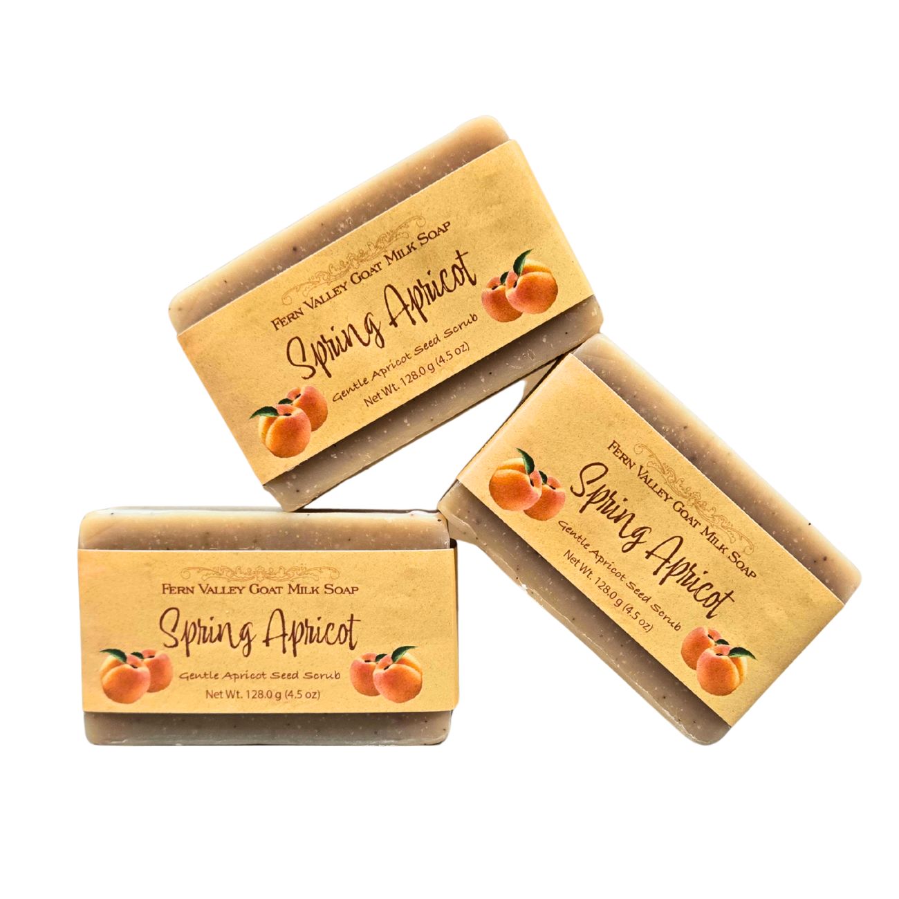 Savon fait main au lait de chèvre | Gommage exfoliant à l'abricot de printemps