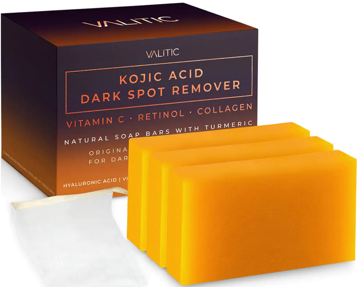 Barra Correctora de Manchas Oscuras Unisex Valitic - Jabón Exfoliante de Cúrcuma