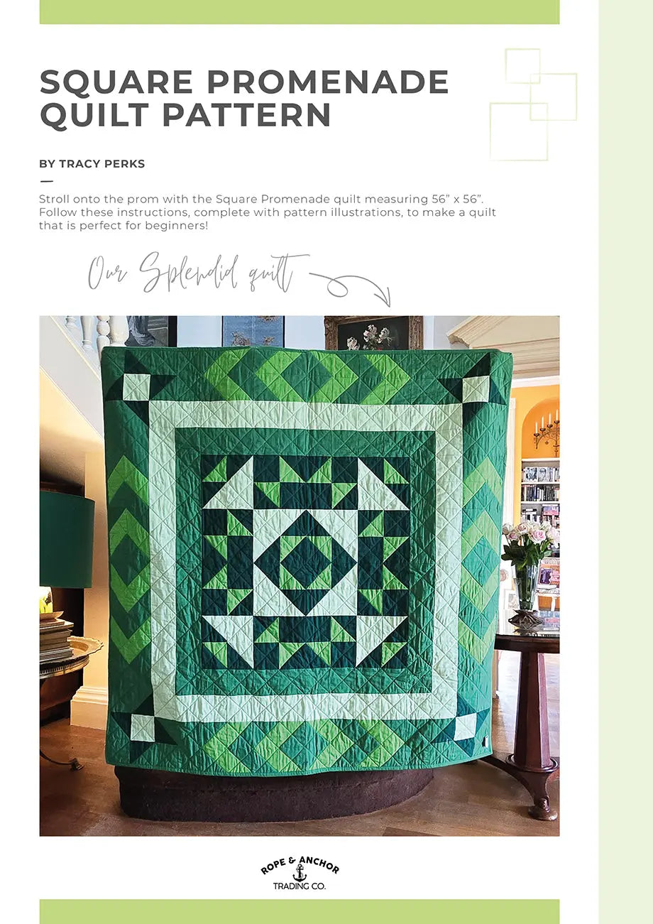 Modèle de Quilt Square Promenade pour la Décoration Intérieure