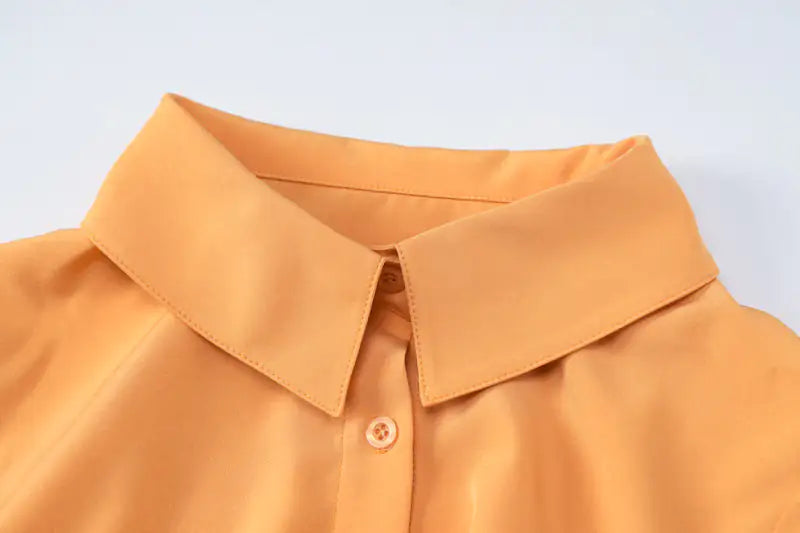 Vestido Mini Camisa Cutout Fuera de la Oficina
