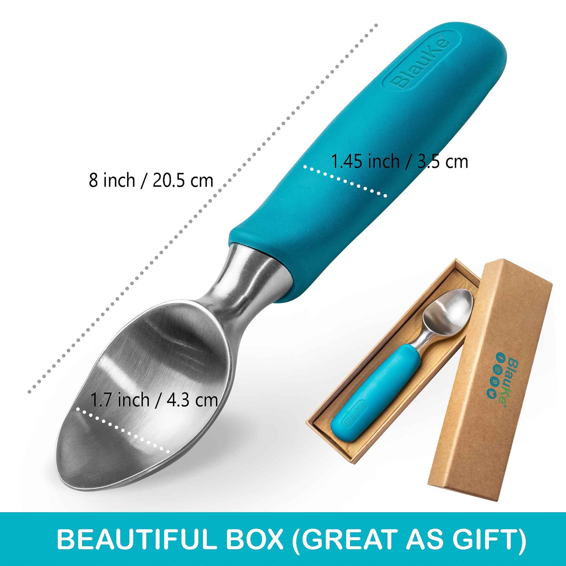 Heavy-Duty Stainless Steel Ice Cream Scoop – Anti-Freeze Handle - Korvel