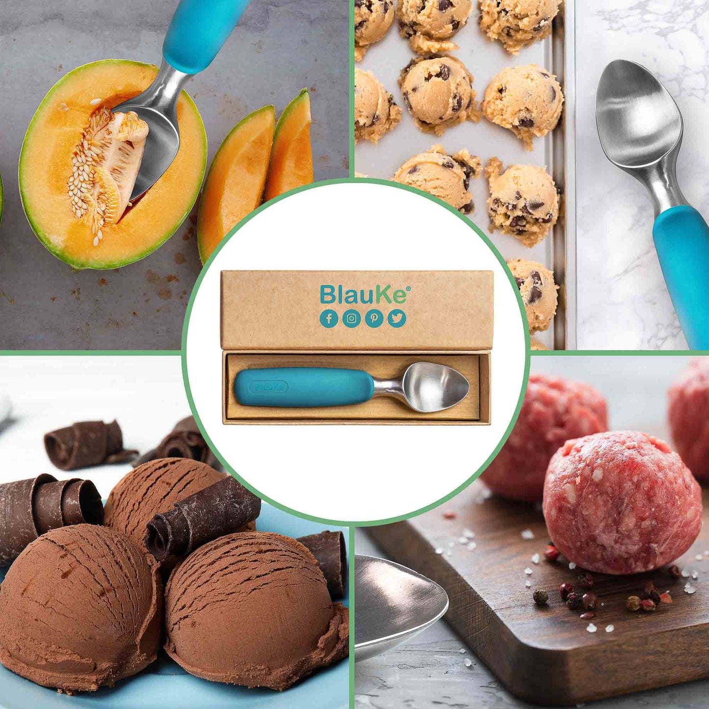 Heavy-Duty Stainless Steel Ice Cream Scoop – Anti-Freeze Handle - Korvel