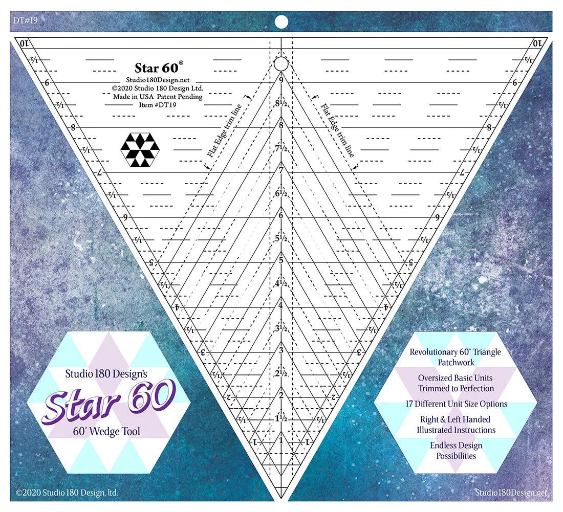 Star 60 Quilting Ruler for Precision Crafting