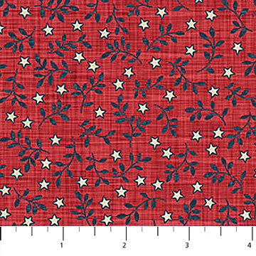 Star Blender Red Farmhouse Cotton Fabric 44"/45" Per Yard