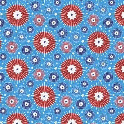 Tela Patriótica de Verano Estrellada - 43"/44" por Yarda