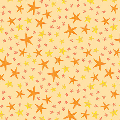 Tela de algodón Starfish Soiree Sand - 44"/45" por yarda