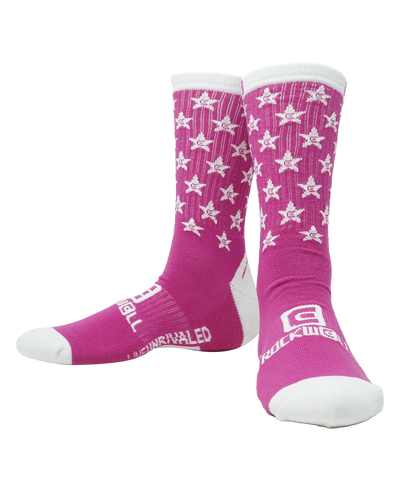 Chic Pink Crew Socks for All-Day Comfort - Korvel