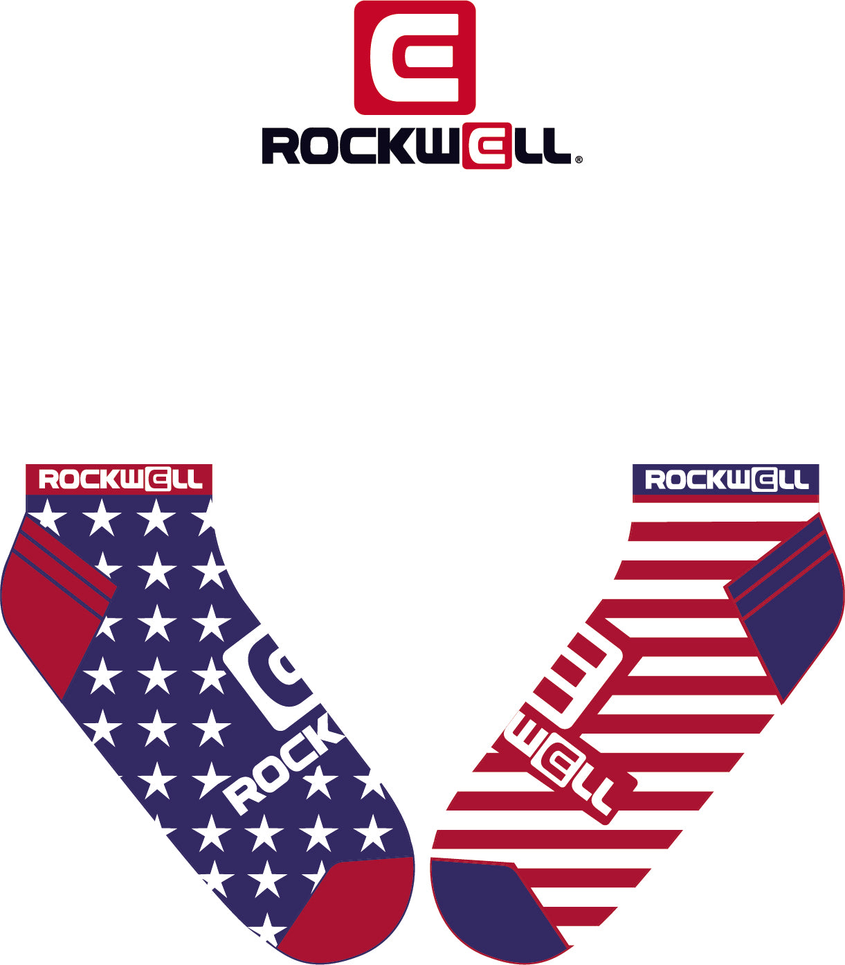 Patriotic Ankle Socks - Stars & Stripes Design - Korvel