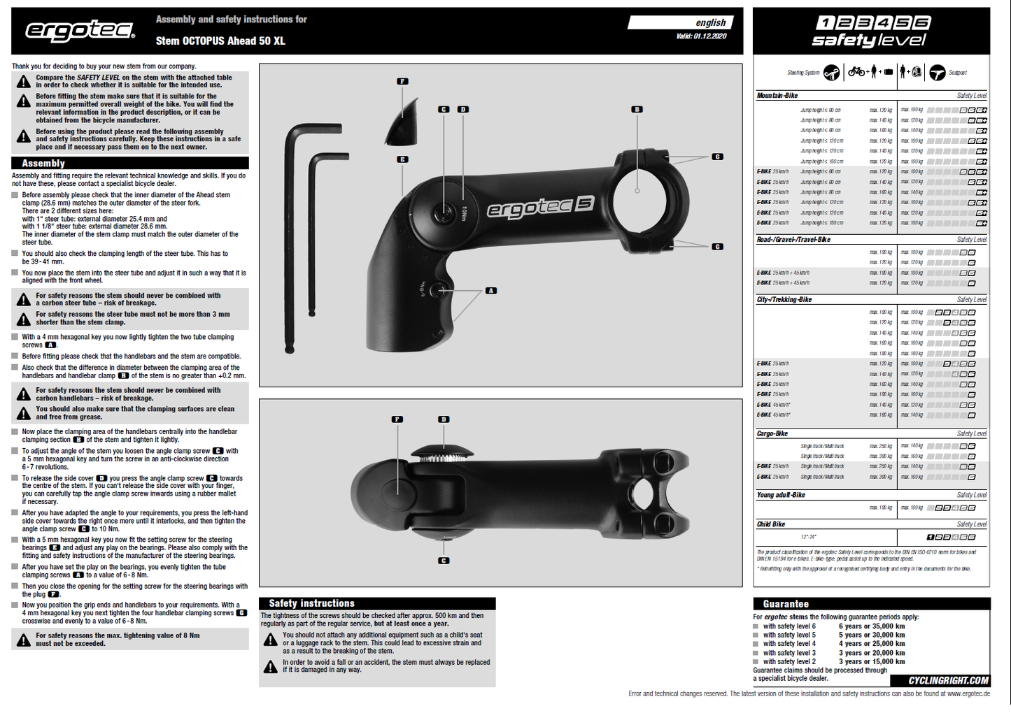 Ergotec Octopus XL Stem - Premium Bicycle Component