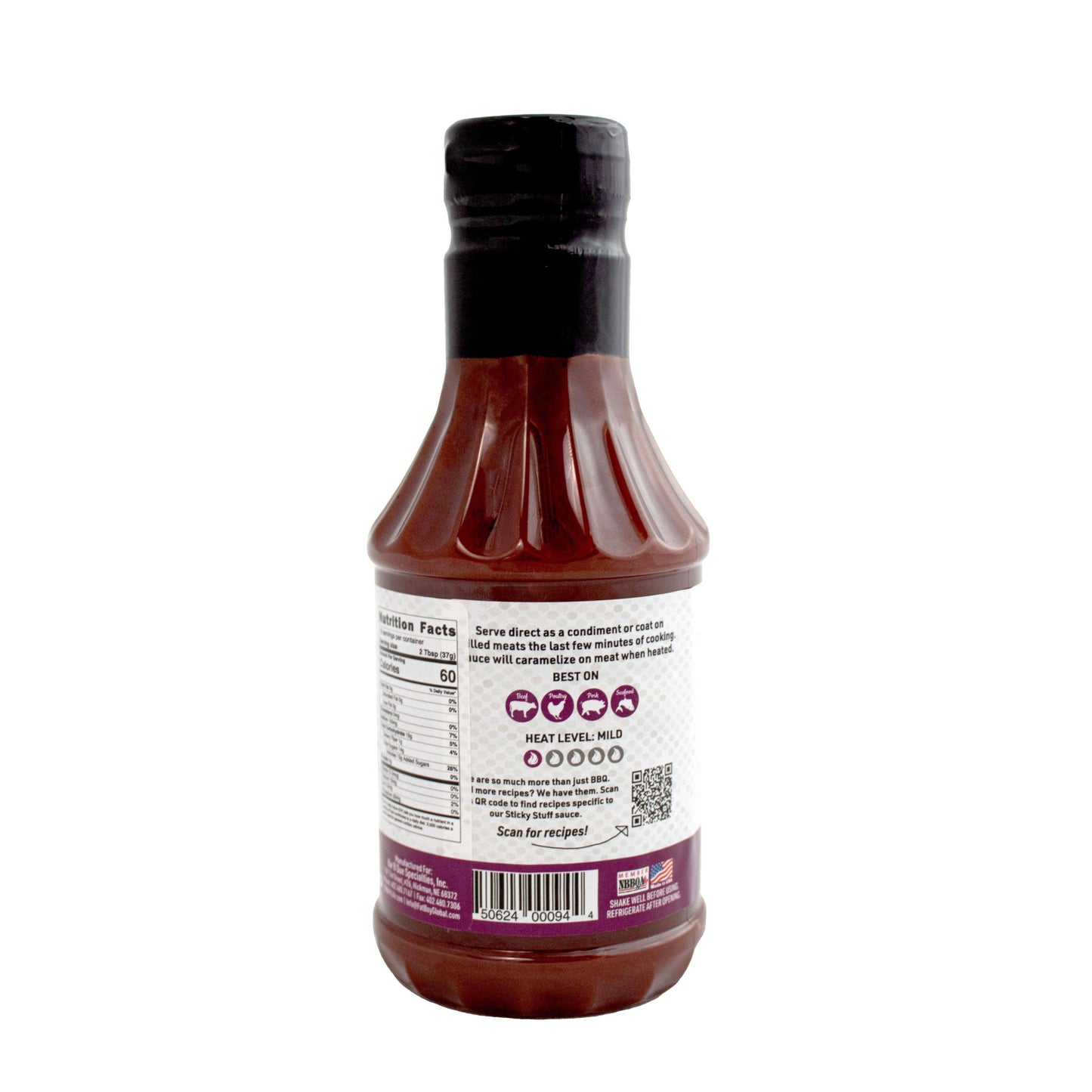 Sauce BBQ Naturelle Sans Gluten Sticky Stuff - Pack de 2