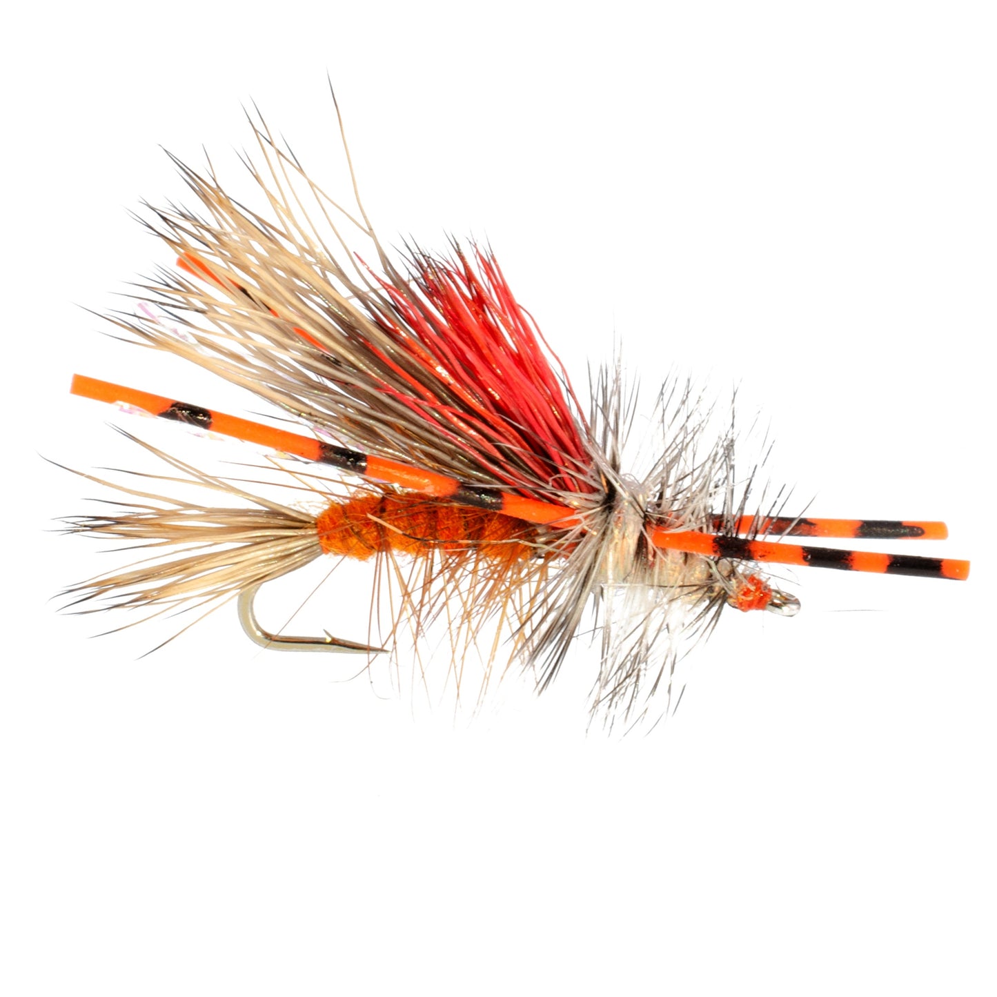 Kaufmann's Orange Crystal Stimulator Dry Fly - 3 Pack, Size 8 - Korvel
