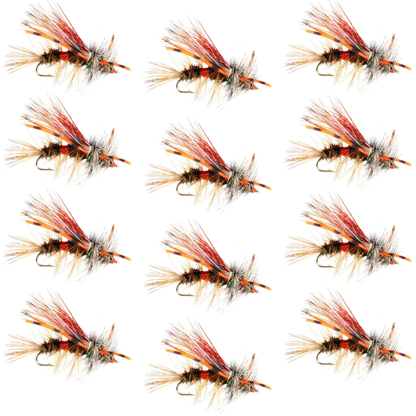 Kaufmann's Premium Royal Crystal Stimulator Dry Flies - 12 Pack, Size 12 Hooks - Korvel