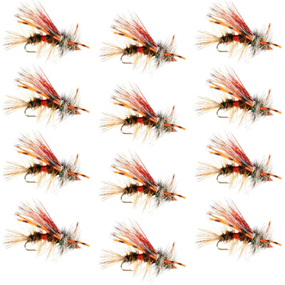 Kaufmann's Premium Royal Crystal Stimulator Dry Flies - 12 Pack, Size 12 Hooks - Korvel
