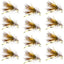 Kaufmann's Vibrant Yellow Crystal Stimulator Dry Flies - 12 Pack, Size 10 - Korvel