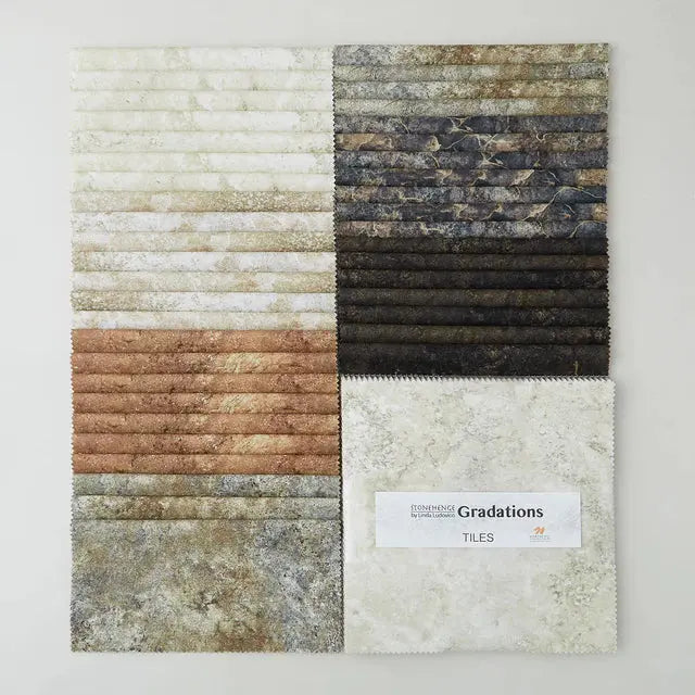 Stonehenge Gradations II Slate Tiles - 10" Cotton Squares