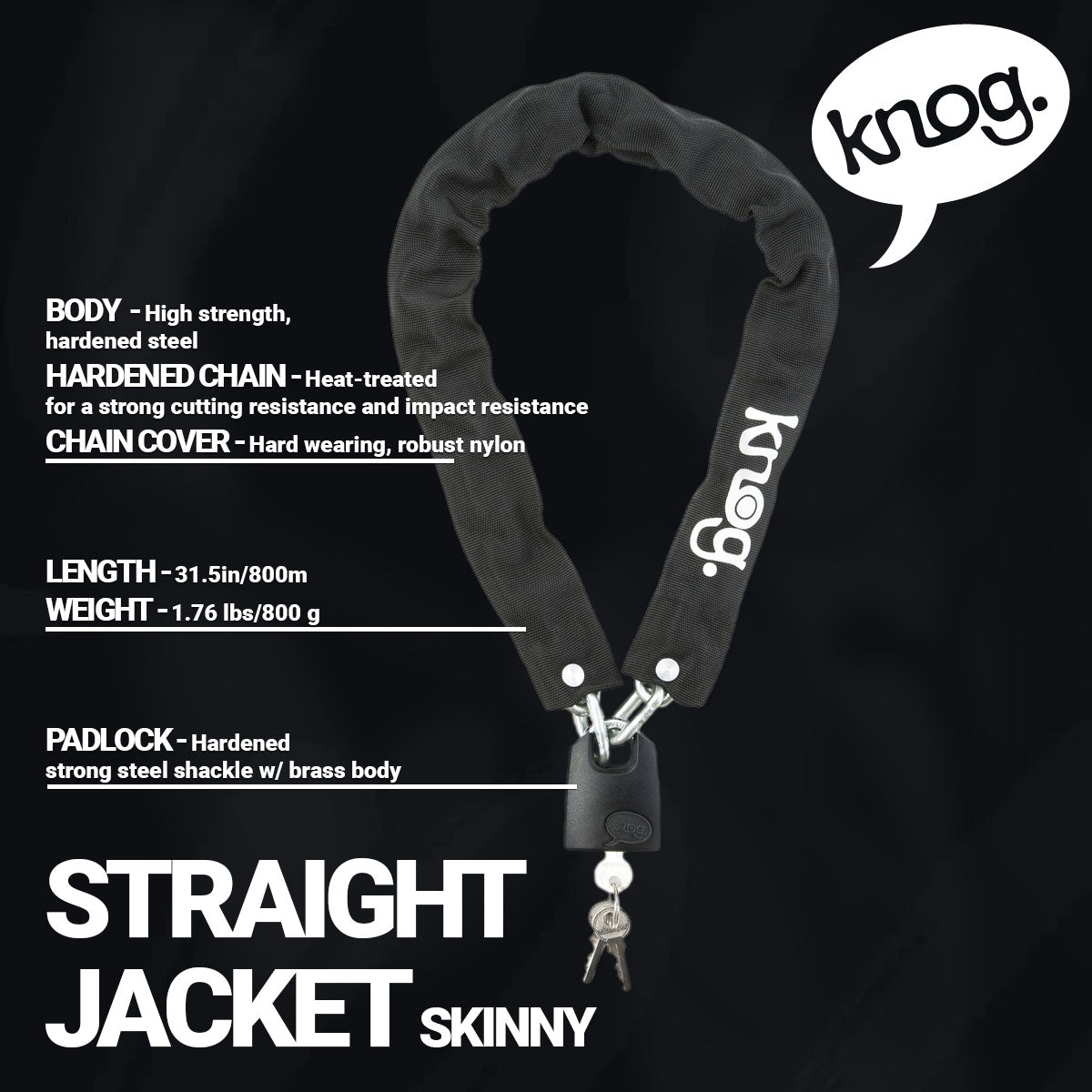 Knog - Straight Jacket Skinny - Chain Lock - Korvel