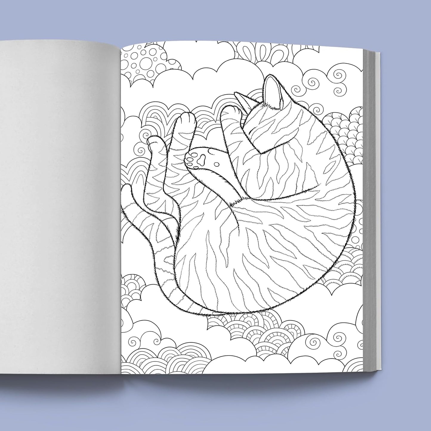 Calming Cat Coloring Book for Adults: A Creative Escape (Spiral Bound) - Korvel