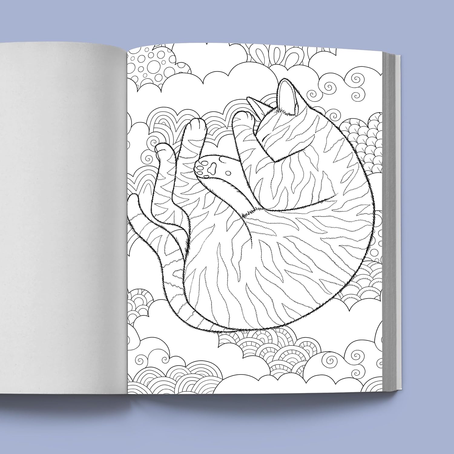 Calming Cat Coloring Book for Adults: A Creative Escape (Spiral Bound) - Korvel