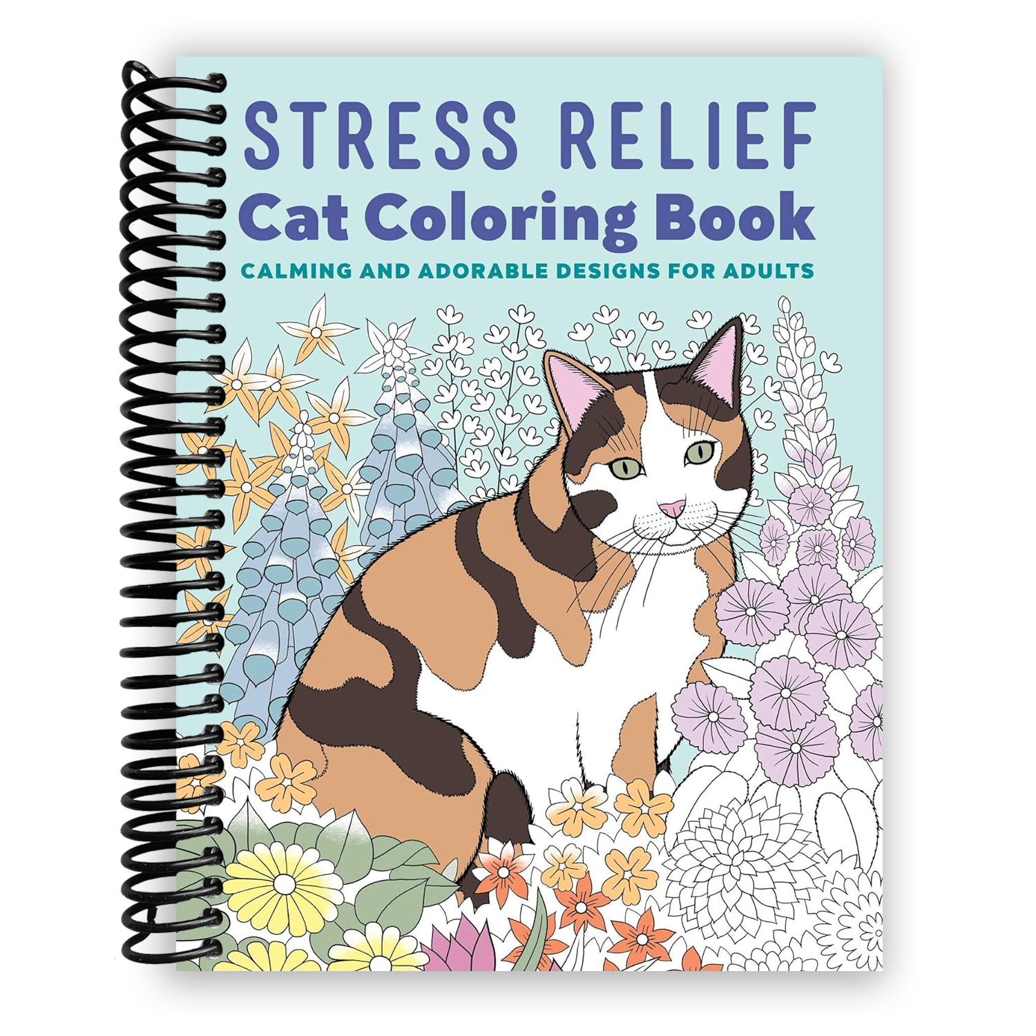 Calming Cat Coloring Book for Adults: A Creative Escape (Spiral Bound) - Korvel