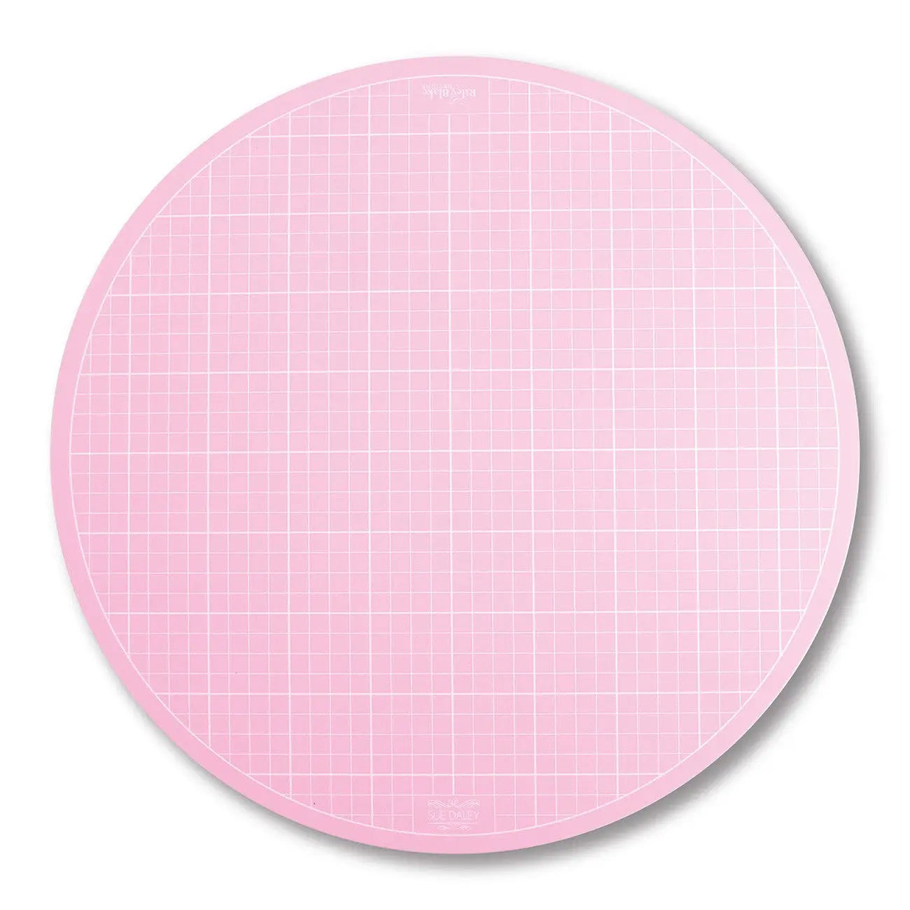 Alfombrilla de corte rotativa redonda de 10 pulgadas Sue Daley en rosa