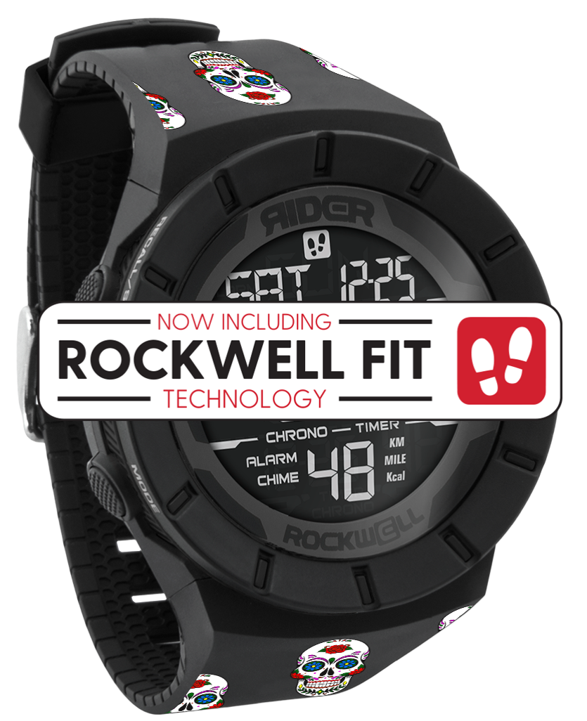 Coliseum Fit™ - Phantom Black Sugar Skull Watch - Korvel