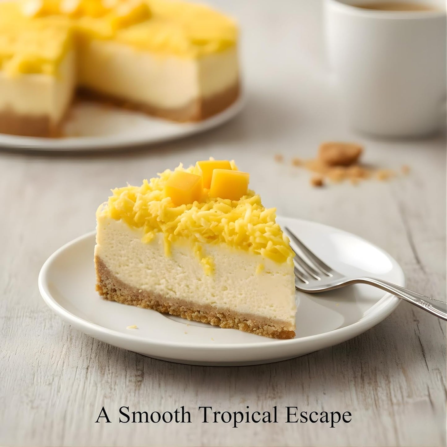 Gâteau au fromage à la noix de coco et à la mangue sans sucre d'Andy Anand - Dessert gourmet