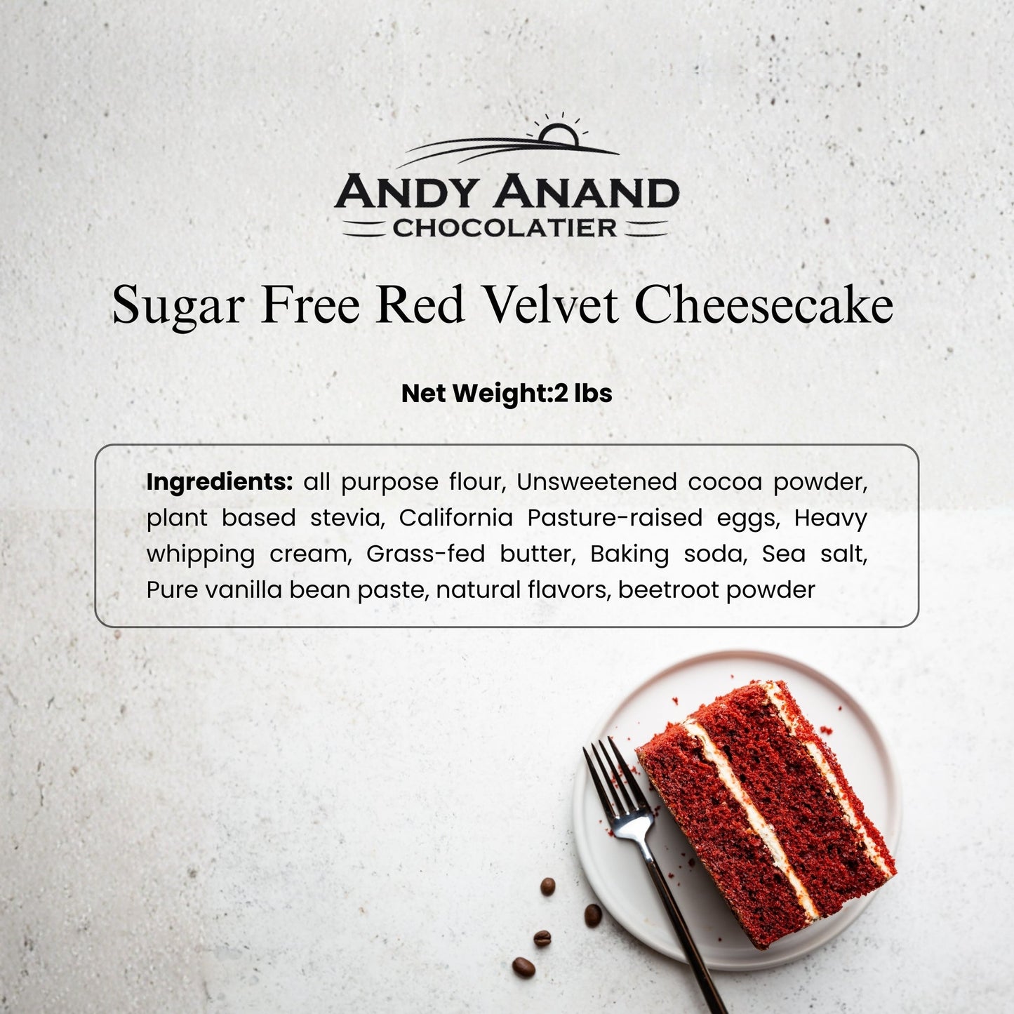 Gâteau Red Velvet Sans Sucre Andy Anand - Gourmet et Amical pour Diabétiques