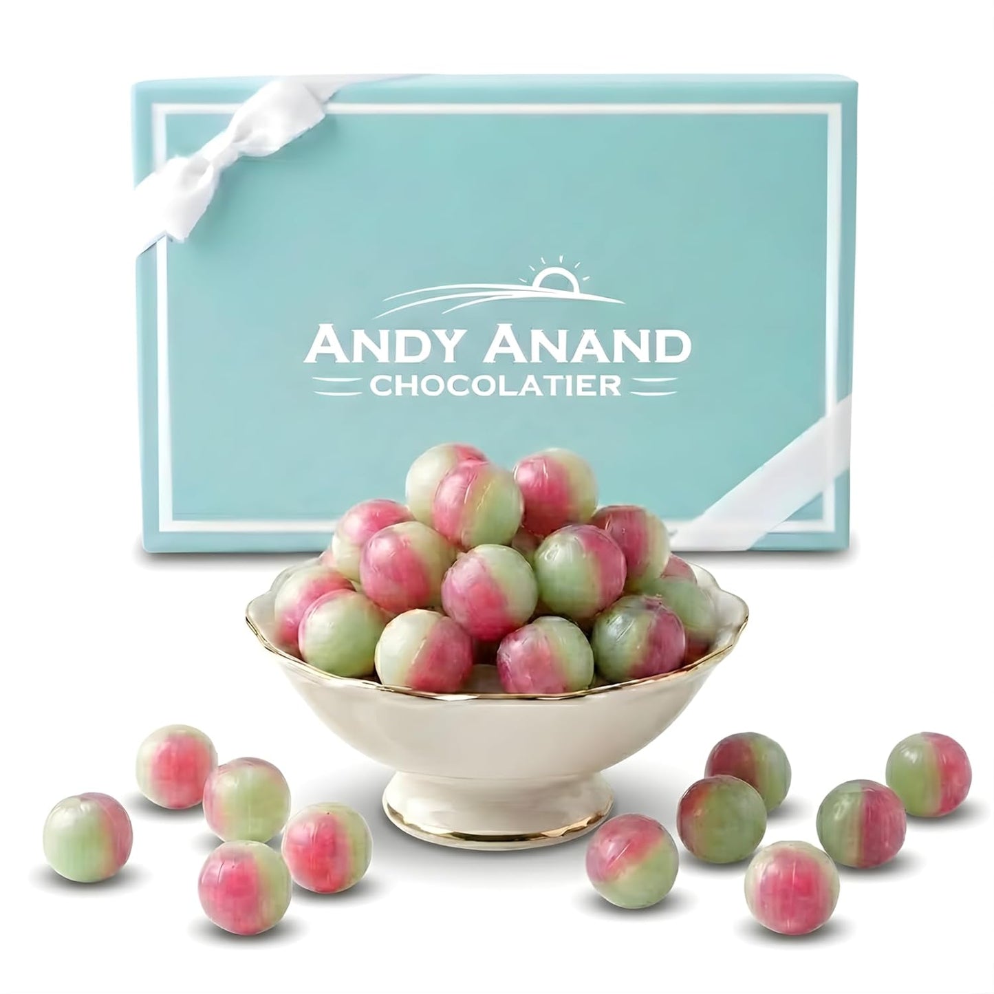 Bonbons durs sans sucre Andy Anand à la pomme rosée - 25 pièces