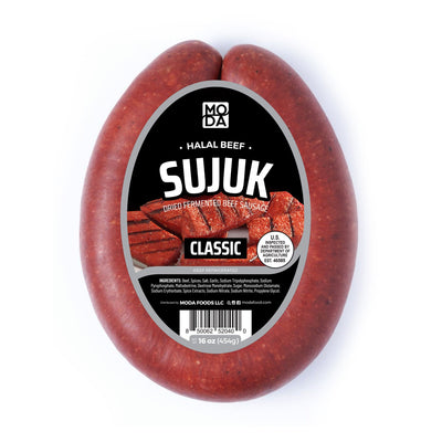 Deli Sujuk – Anillo de salchicha de res clásico, 454 g (16 oz)