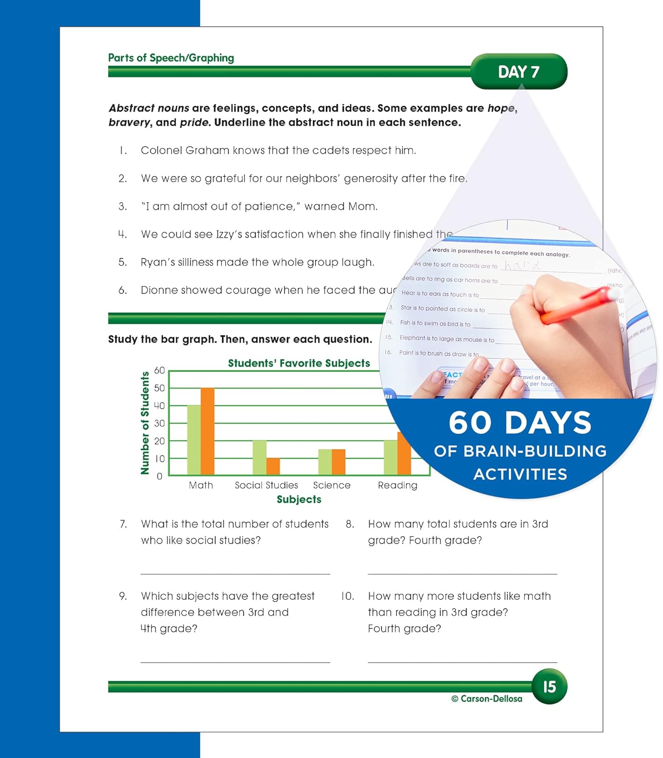 Engaging Summer Learning Workbook for 3rd to 4th Graders: Math, Reading, Writing & More! - Korvel