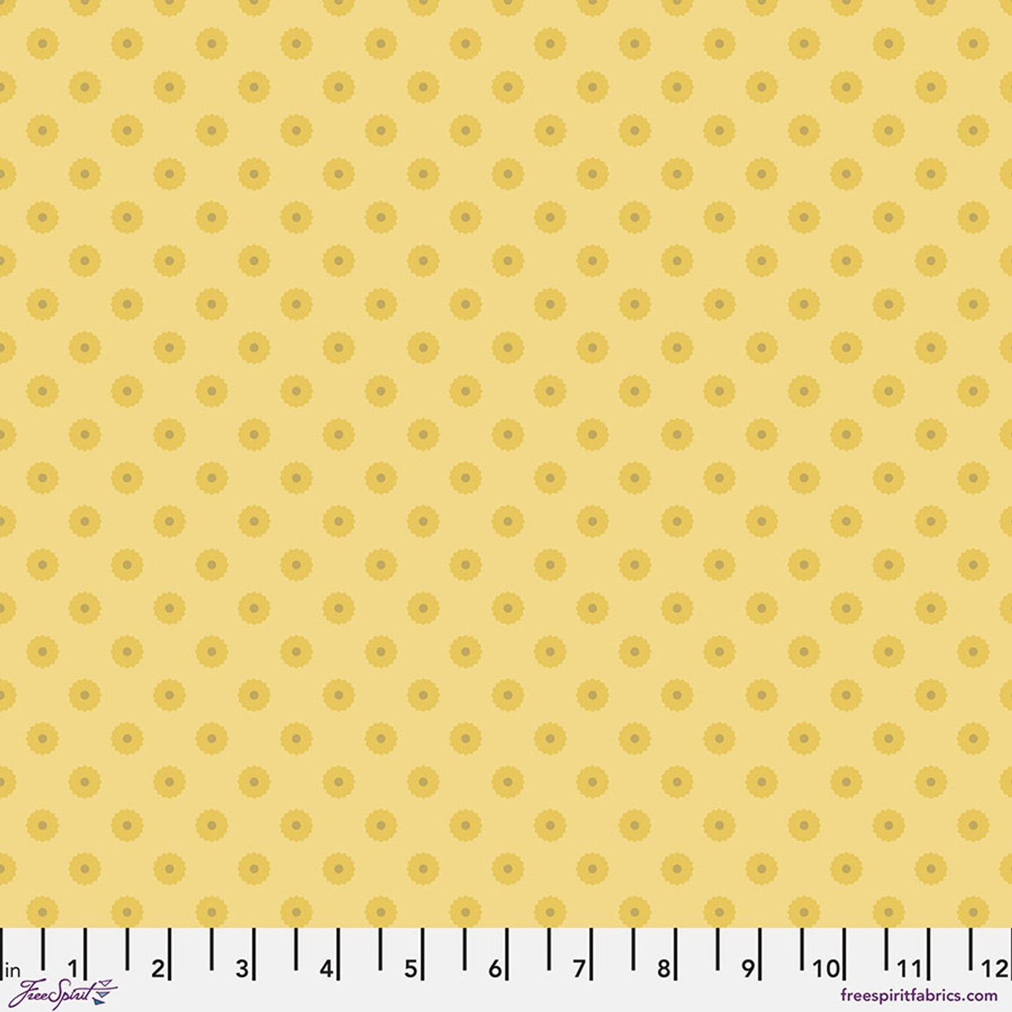 Tissu en coton à pois Sun Blossom - 44"/45" par yard