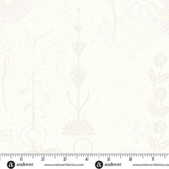 Sun Print Whisper Cream Cameo Fabric - 44"/45" Per Yard