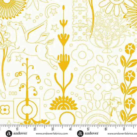 Sun Print Whisper Sunshine Cameo Cotton Fabric - 44"/45" Per Yard