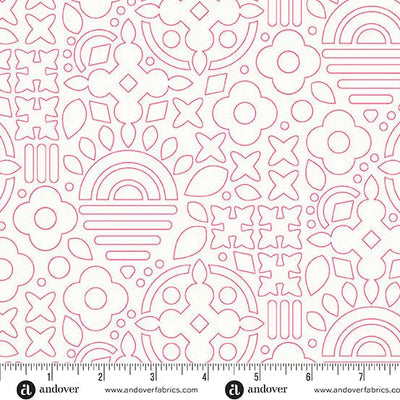 Tissu en Stencil Whisper Taffy Sun Print - 44"/45" Coton par Yard