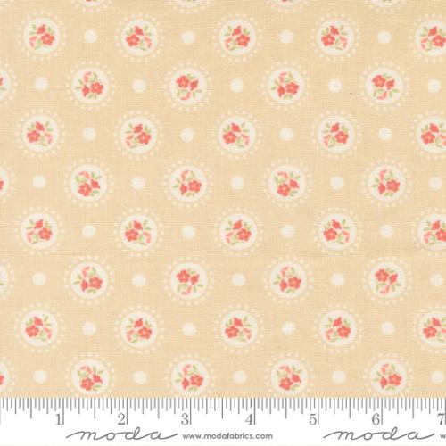Tissu en coton Sunbonnet Almond Flower Dots - 44"/45" par yard
