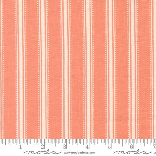 Tissu en coton à rayures corail Sunbonnet - 44"/45" par yard