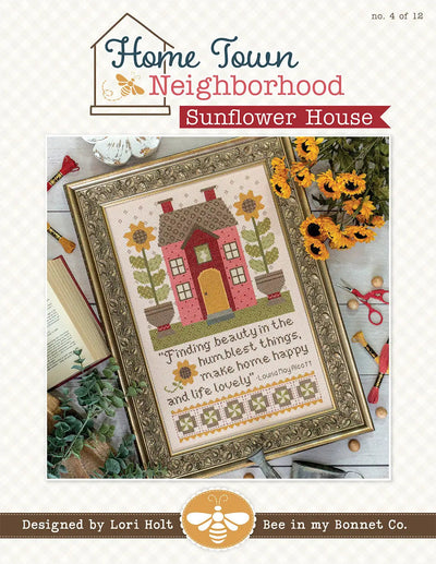 Sunflower House Cross Stitch Pattern - October 2024