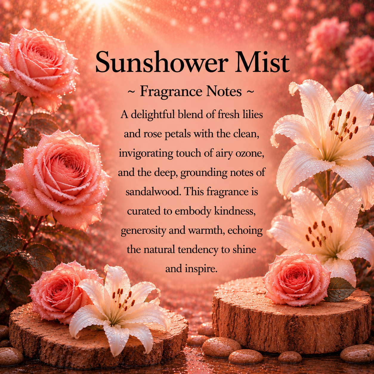 Difusor de coche Sunshower Mist con cristales - Ambientador de 8 ml