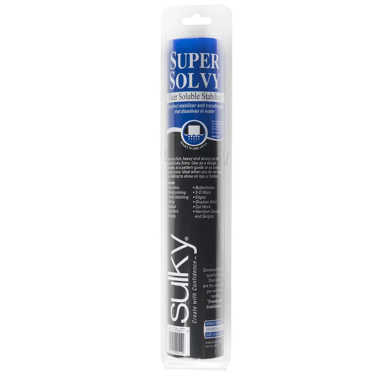 Super Solvy Water Soluble Stabilizer - 12in x 9.5yds