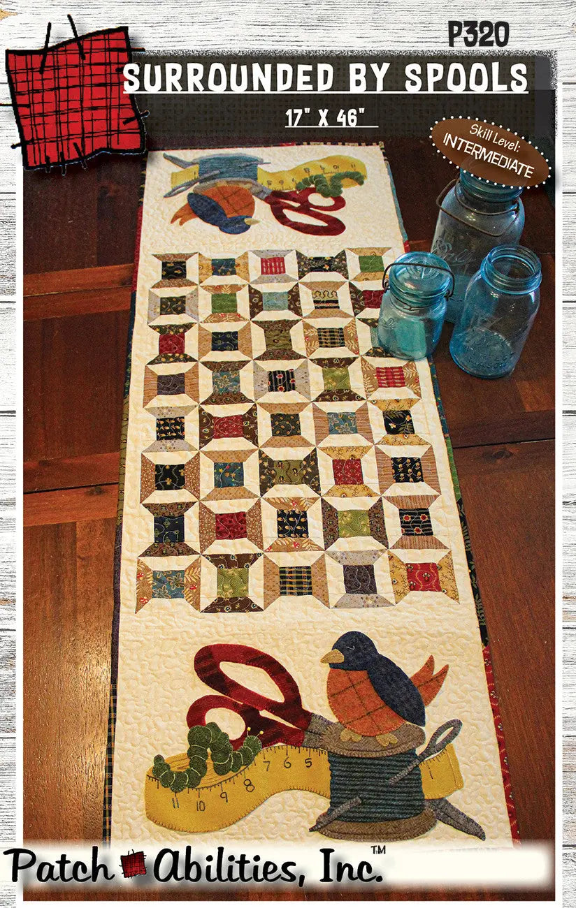 Surrounded by Spools Quilting Table Runner Pattern