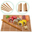 Bamboo Sushi Making Kit – 2 Rolling Mats, Rice Paddle, Spreader & 5 Pairs Chopsticks - Korvel