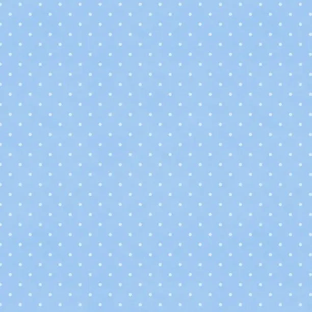 Sweet Cherry Dot Blue Cotton Fabric - 44"/45" Per Yard