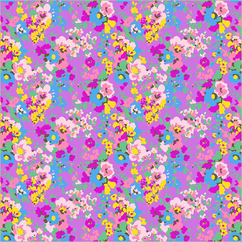 Tela de algodón Sweet Talk Leann Violeta - 44"/45" por yarda