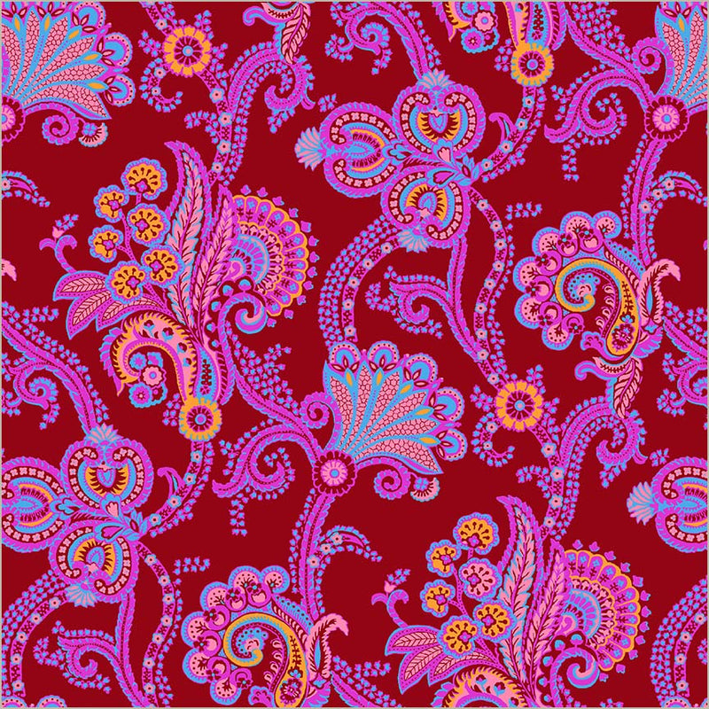 Tela de Algodón Crimson Sweet Talk Natalie - 44"/45" por Yarda