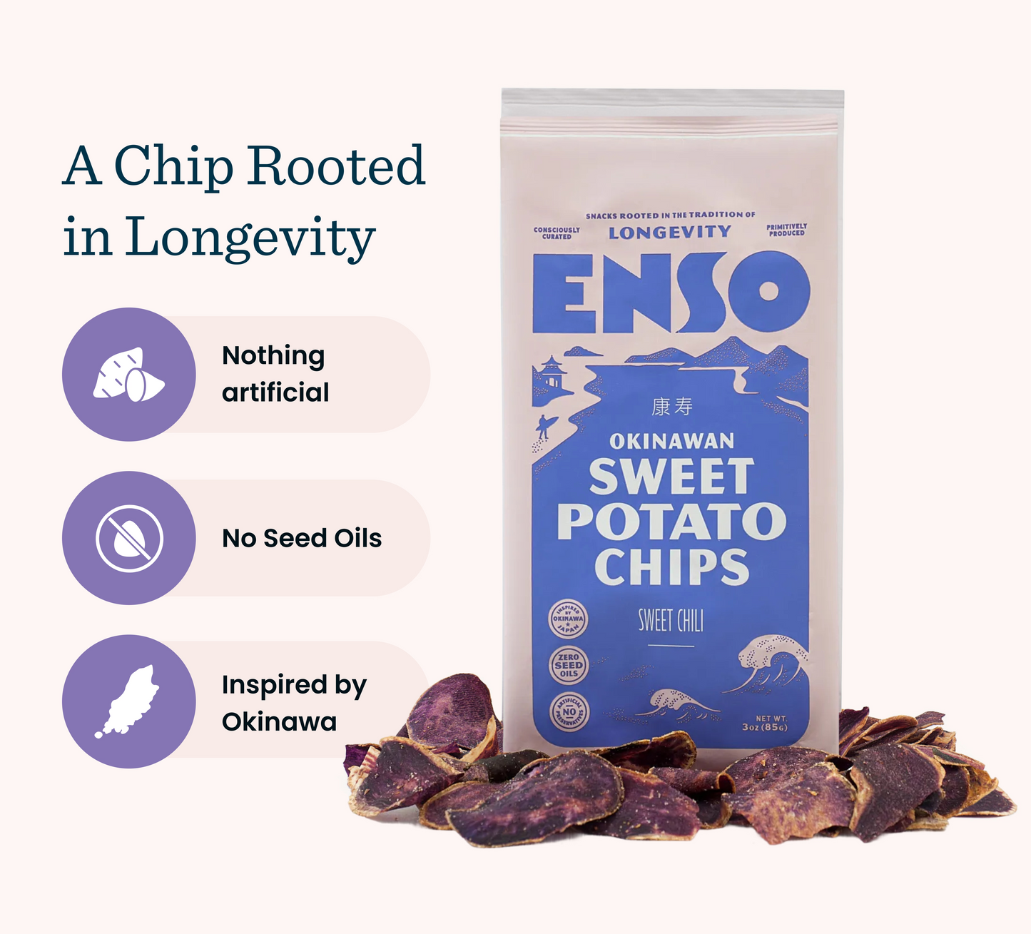 Okinawan Sweet Potato Chips | Sweet Chili - Korvel